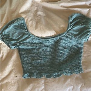 Blue Off or On shoulder top!